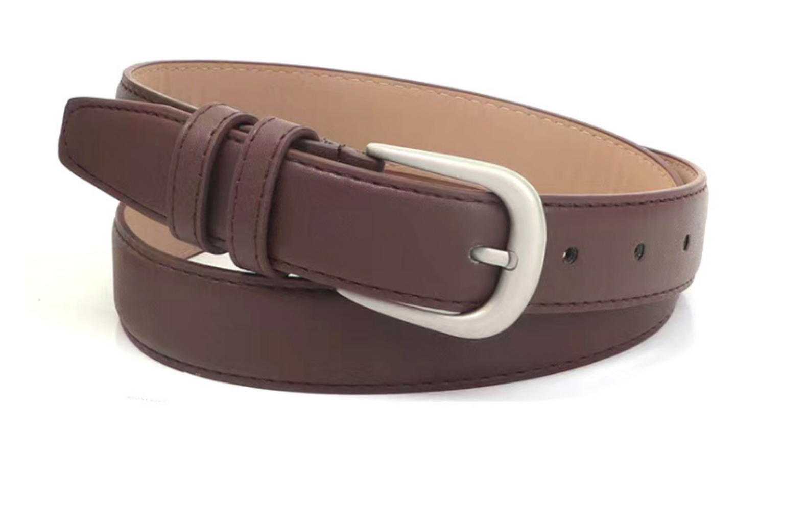 Cinto feminino com fivela prateada, acessório de cintura_voghion.com
