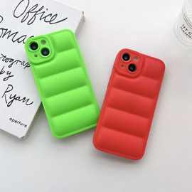 tpu phone cover适用iphone15case IP14羽绒手机壳IP11чехол