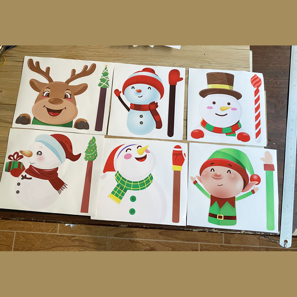 Santa Claus limpiaparabrisas pegatinas Navidad coche limpiaparabrisas trasero pegatinas de coche impermeable material de PVC image 5