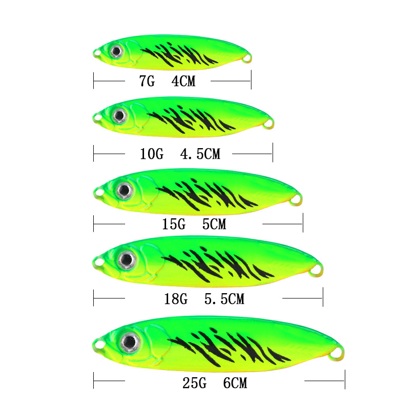 8 Colors Metal Jigging Fishing Lures Deep Diving Spoon Daits Dass Trout Fresh Water Fishing Lure