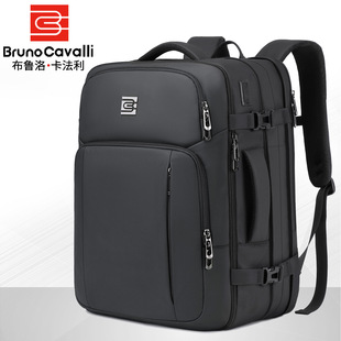 Square Expanding Backpack Men's Backpack Large Capacity Business Travel Computer Bag Short Travel Luggage Bag 40L