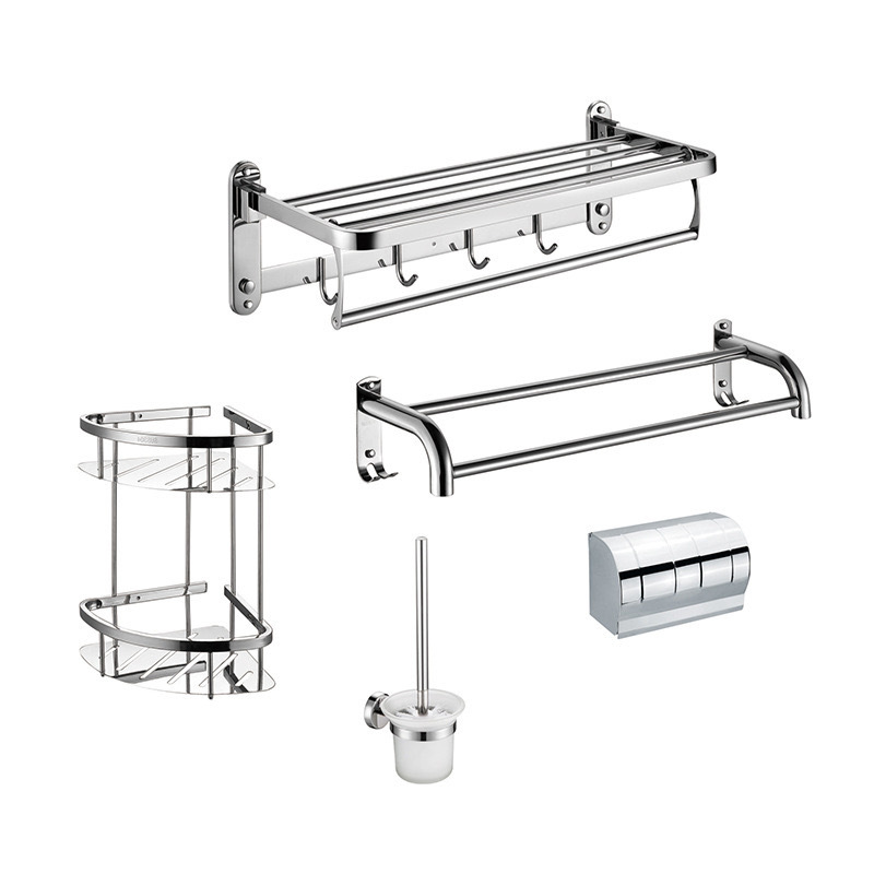 Juego de accesorios de baño en acero inoxidable, toallero y colgadores resistentes, venta al por mayor image 7