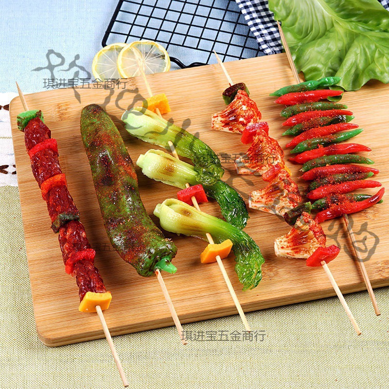 摆件牛肉烤箱串模型仿真假羊展示食玩道具橱窗食物串烧烤软垒德株