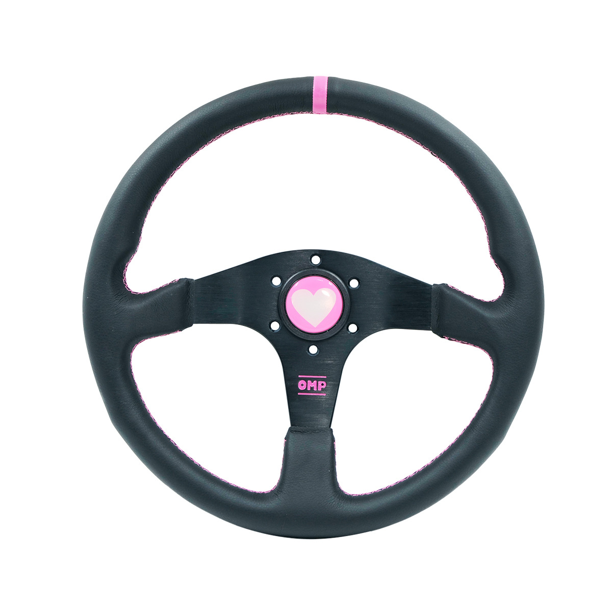 Steering wheel – Universal Wheel - genuine-leather-purple-ring-purple-line-purple-heart-logo