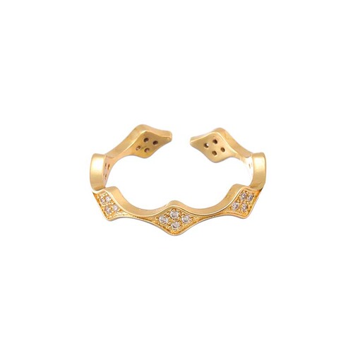 Zhongxing new hand jewelry ring gold-wrapped niche design European and American style ins light luxury opening adjustable non-fading ring