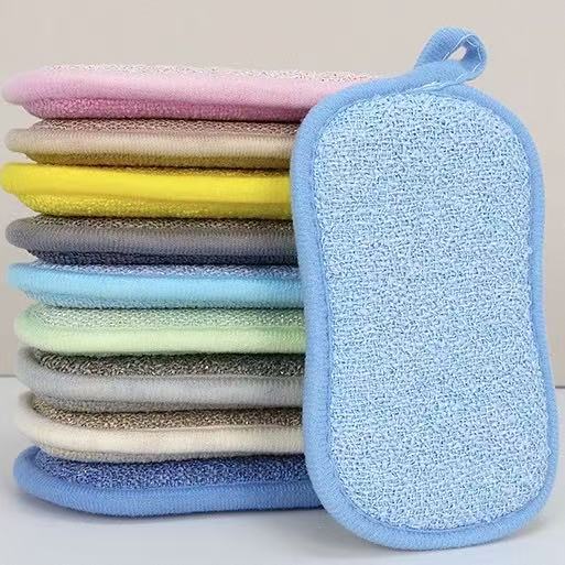 8-Shaped Sponge Scrubber, Double-Sided Towel Block, Cleaning Cloth for Kitchen Chores, Cleaning Sponge for Kitchen Cleaning