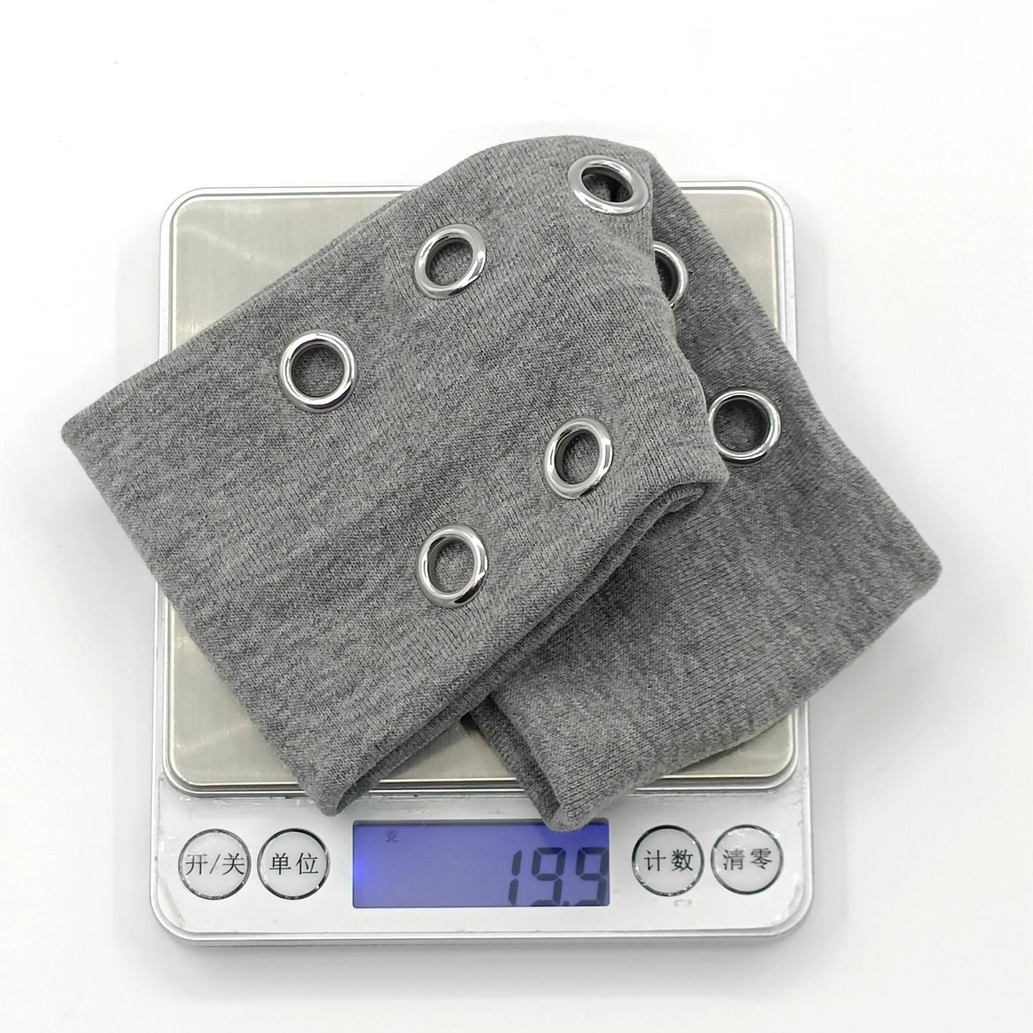 HW250402-40x7.5cm弹力布10气眼朋克风头带-