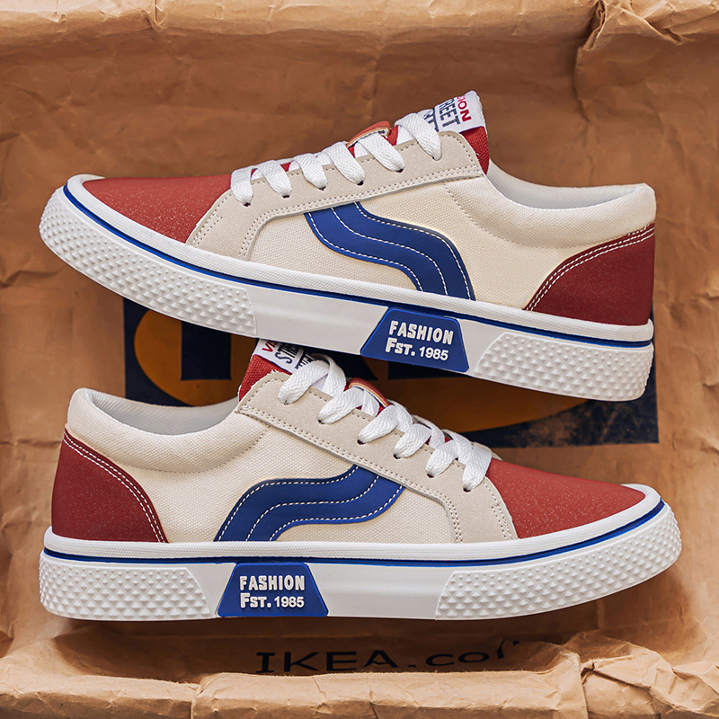 Men's 2025 Spring New Breathable All-match Skate Shoes Men's Soft-soled Casual Sports Trendy Fashion Canvas Shoes