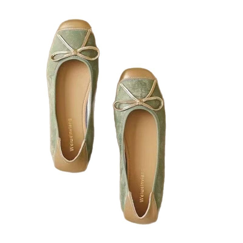 2026 primavera nuevo estilo francés zapato de ballet plana al por mayor un pedazo de zapato de huevo de suela suave para mujeres embarazadas zapatos solos