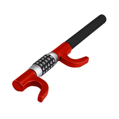 Lock, Three-Section Lock, Special Hook Lock | Car lock - red-steering-wheel-lock-steering-wheel-use-2419