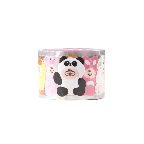 Message Tuantuan Gacha Machine Cartoon Animal Die-cut Tape Cute Bear Handbag Guka DIY Decoration 14 Styles