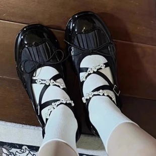 Thick-Soled Flats for Women 2025 New Summer Mary Jane Shoes for Women Sports Platform Ballet Shoes Cut Out Small Leather Shoes