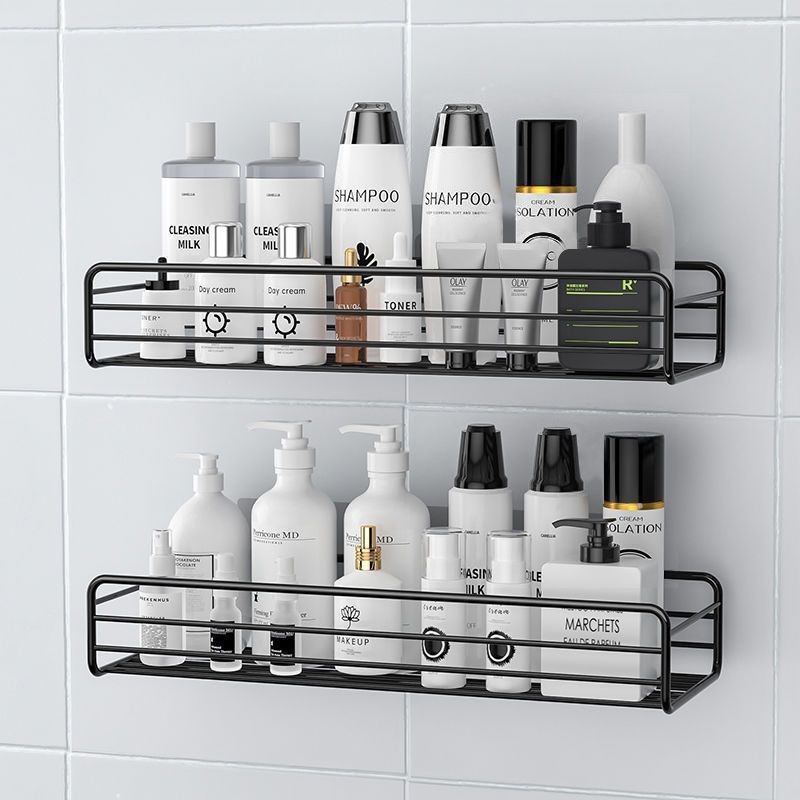 Storage Rack for Bathroom, No-Drill Wall-Mounted Washstand Long Strip Wall Storage Organizer for Toilet Use
