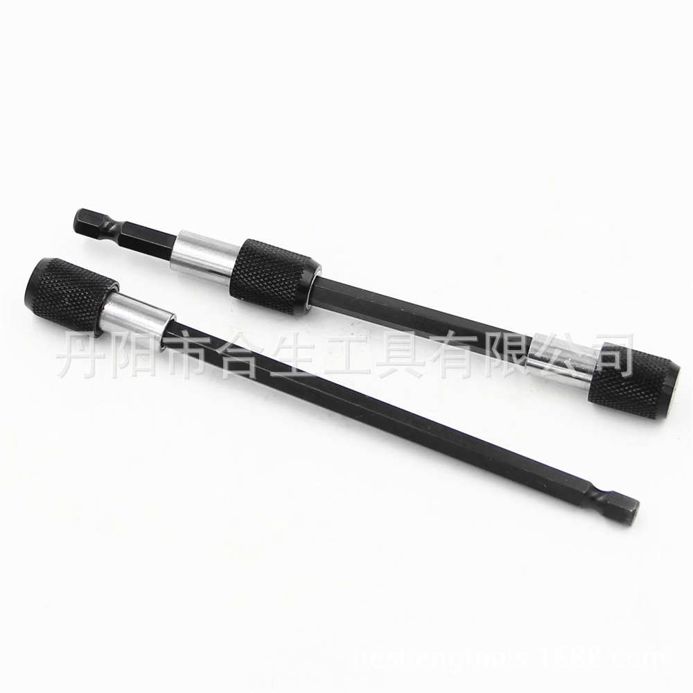 Transfronterizo hexagonal de liberación rápida de autobloqueo varilla de extensión taladro eléctrico destornillador extensión adaptador rápido varilla lote cabeza varilla de extensión