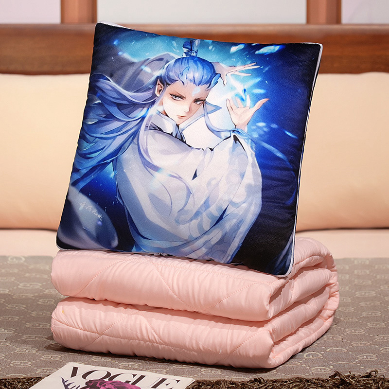 Nezha almohada de abrazo de doble propósito, almohada de siesta plegable de oficina gruesa, almohada de cojín de coche 2 en 1 regalo