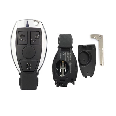Suitable for Mercedes-Benz 2-button, Car Keys - 3-key-single-battery-holder
