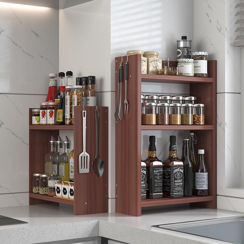 Estante de condimento de encimera de cocina de esquina pequeño estante estrecho estante de cocina multicapa estante de almacenamiento de condimentos de sal y aceite estante de almacenamiento