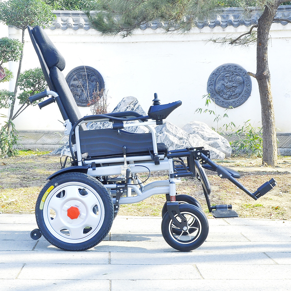Reclining Electric Wheelchair, Intelligent Fully Automatic Folding Electric Wheelchair for the Elderly and Disabled, Mobility Scooter for the Elderly