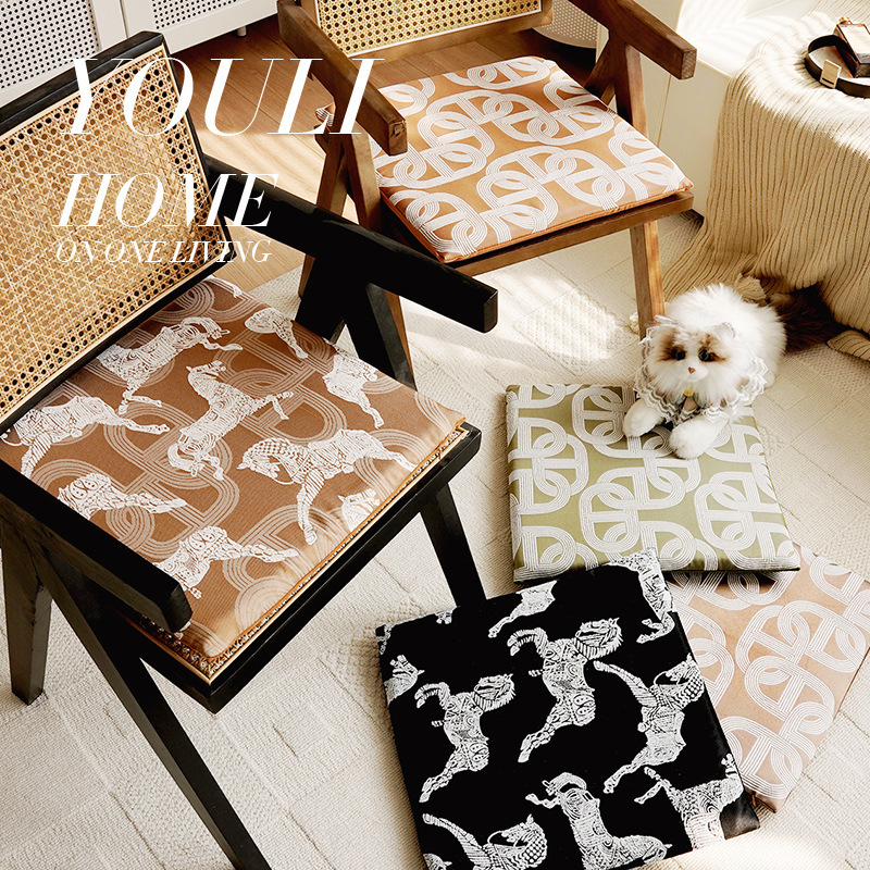 French High-class Restaurant Cushion Seat Cushion Light Luxury Tatami Futon Memory Foam Fat Mat Antique Bay Window Square Mat