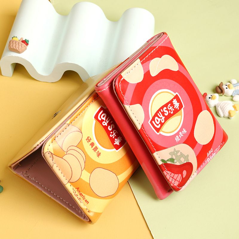 2024 New Lay's Potato Chips Wallet Large Capacity Multi-Card Slot Card Holder Portable Small Funny Cute Wallet 70% off