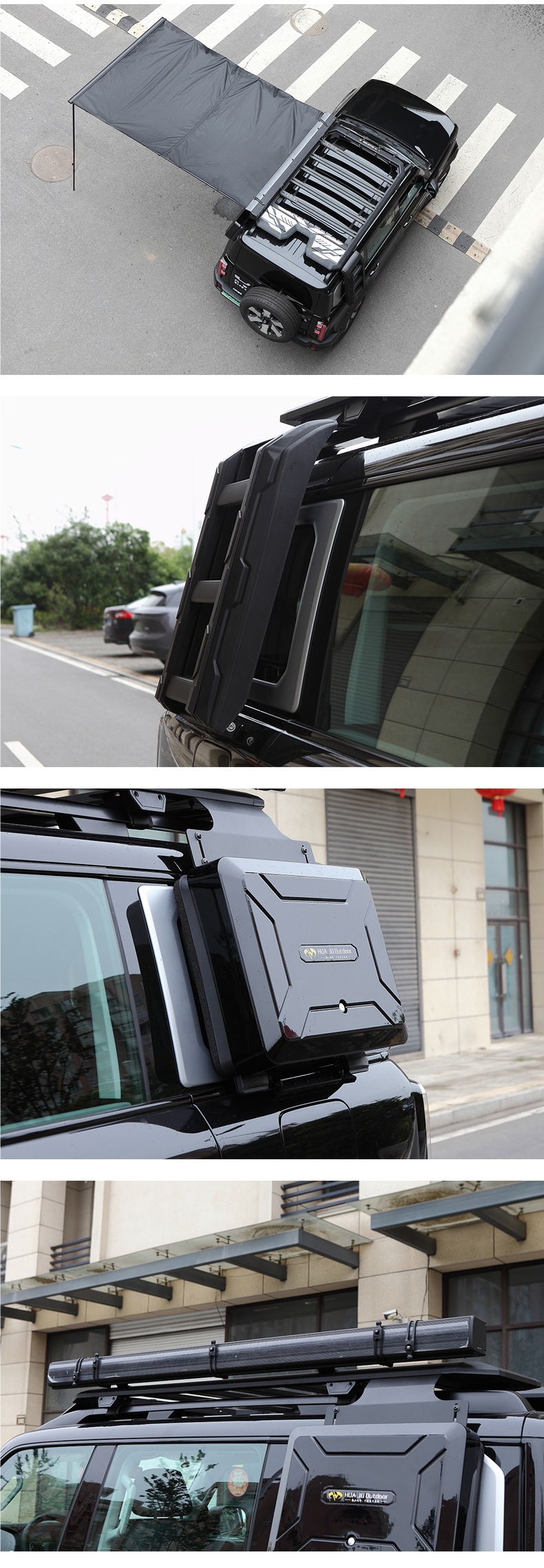 Bj30/Bj40C Extended Range Roof Rack Platform Aluminum Alloy Roof Platform Car Luggage Rack Ladder School Bag