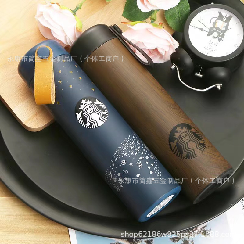 Hot-Selling Foreign Trade Model with Rope, Original Wood Grain Stainless Steel 304 Thermos Cup, Portable Car-Mounted School Office Couple Cup Hot-Selling Foreign Trade Model with Rope, Original Wood Grain Stainless Steel 304 Thermos Cup, Portable Car-Mounted School Office Couple Cup