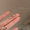 Advanced zirconium, earrings, high-quality style, bright catchy style, simple and elegant design, 2023 collection