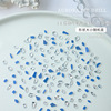 Small mixed transparent nail decoration for manicure, accessory, flat base, 100 pieces, wholesale