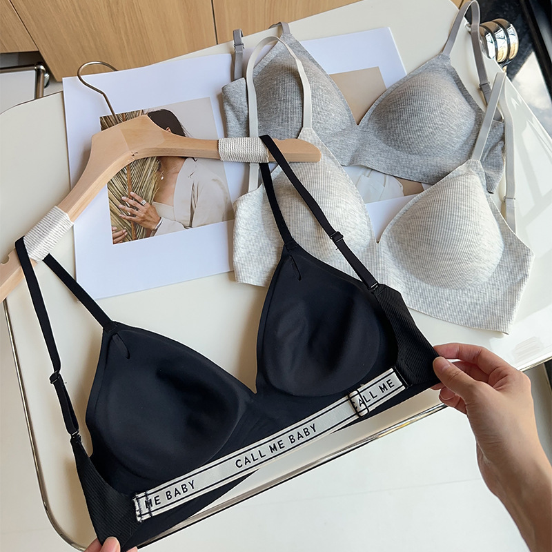 Ob105 Sexy Invisible Letter Back Cross Bra Wireless Comfortable Versatile Summer U-Shaped Open Back