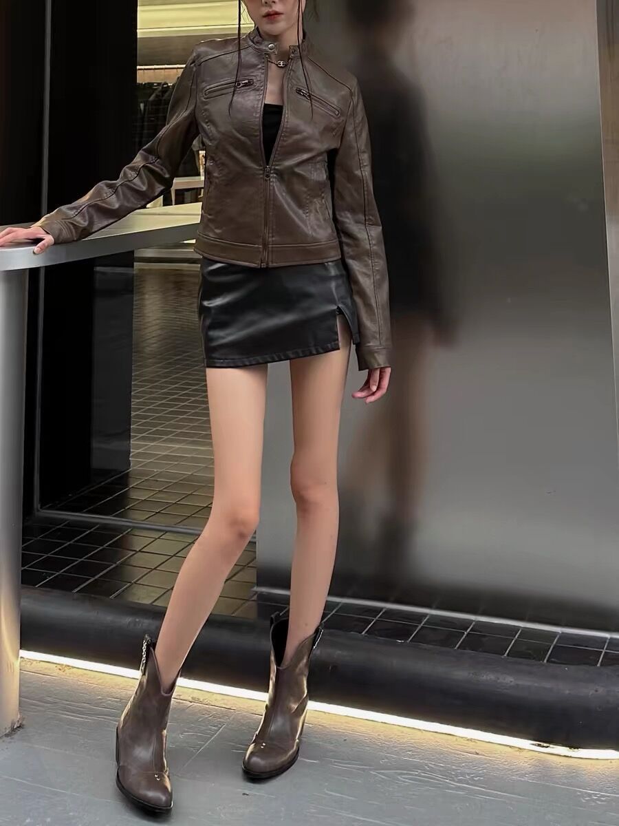 다크 다크 브라운 짧은 실린더