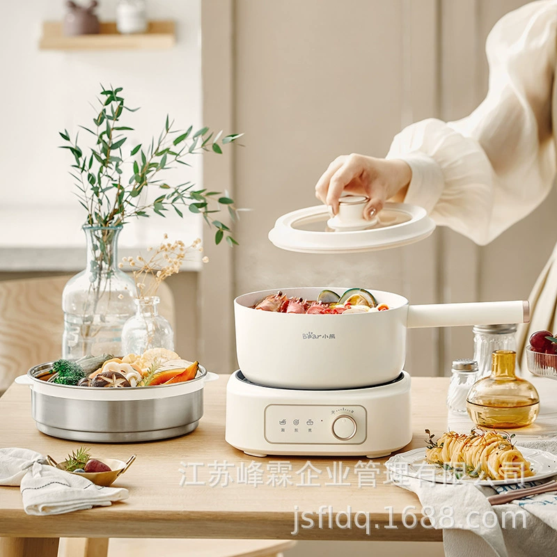 Малый электротермопот Little Bear, для обустройства общежития, многофункциональный умный кипятильник, электрическая сковорода для жарки-тушения, маленький электрический горшок