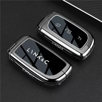 Suitable for Lynk & Co 900 Key Cover 26 Models 07Emp New 10/08Emp Shell Z20/Z10 Car Bag Lynk & Co Buckle (Car key bag) - gun-black-single-shell