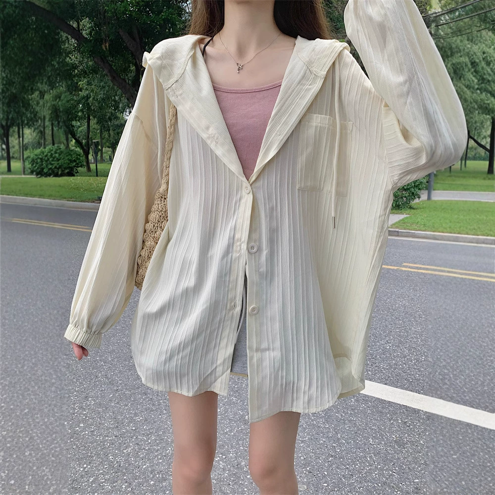 Большой размер солнцезащитный крем с длинными рукавами женский весной и летом