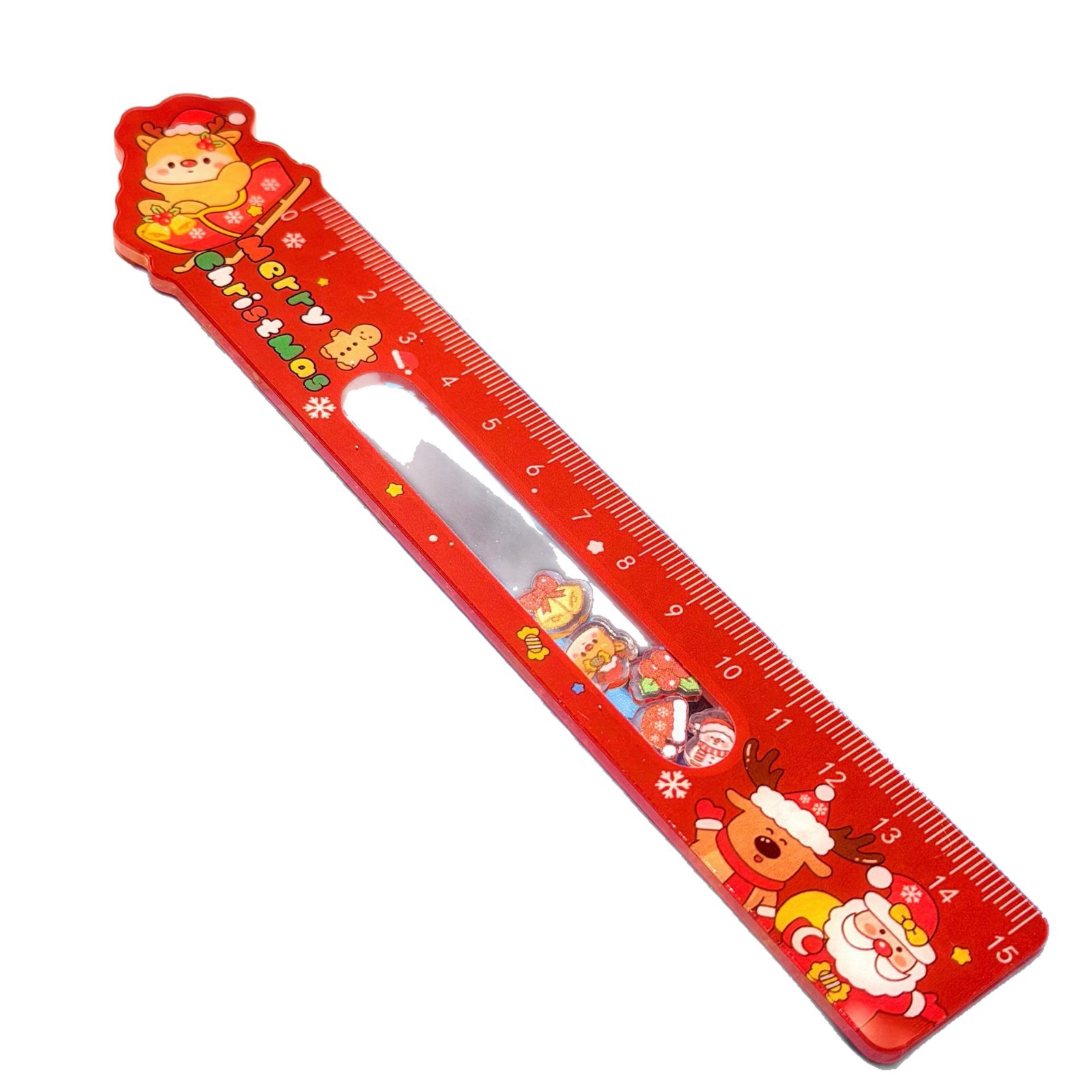 Regalos de Navidad reglas rectas de alto valor nominal reglas de 15cm reglas de dibujo de compresión reducida reglas de papelería para estudiantes de primaria
