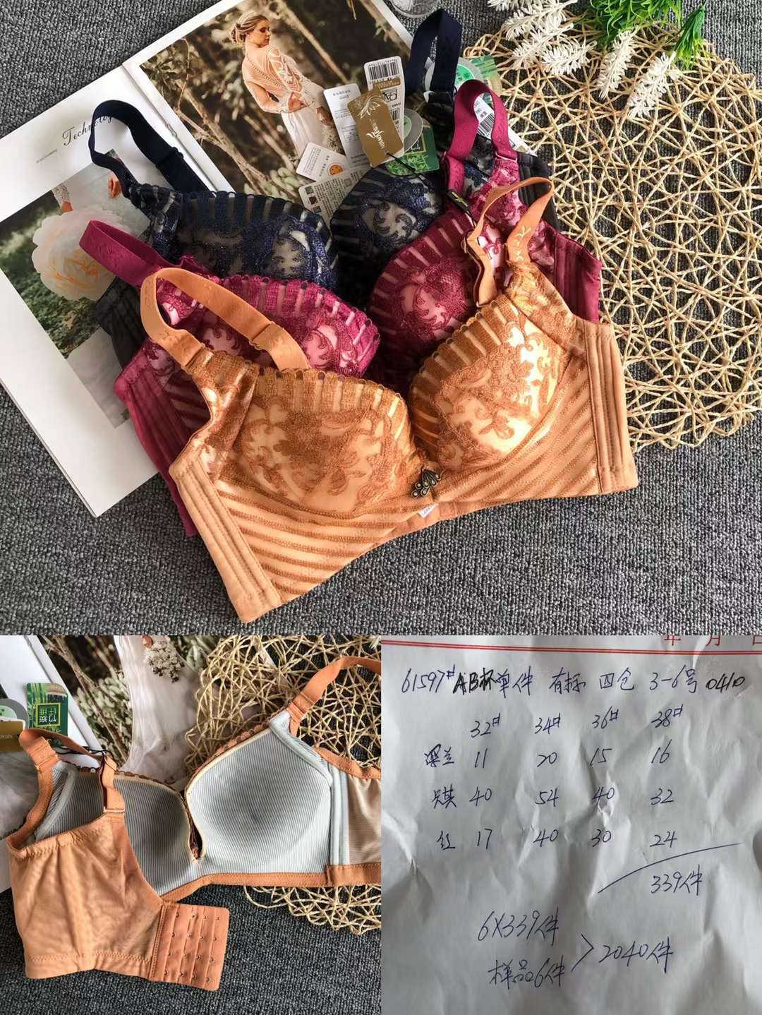 Colección de pecho push-up ajustable de cuatro pechos de alta calidad cómoda sin costuras inalámbrico superior delgada inferior ropa interior gruesa sujetador de mujer