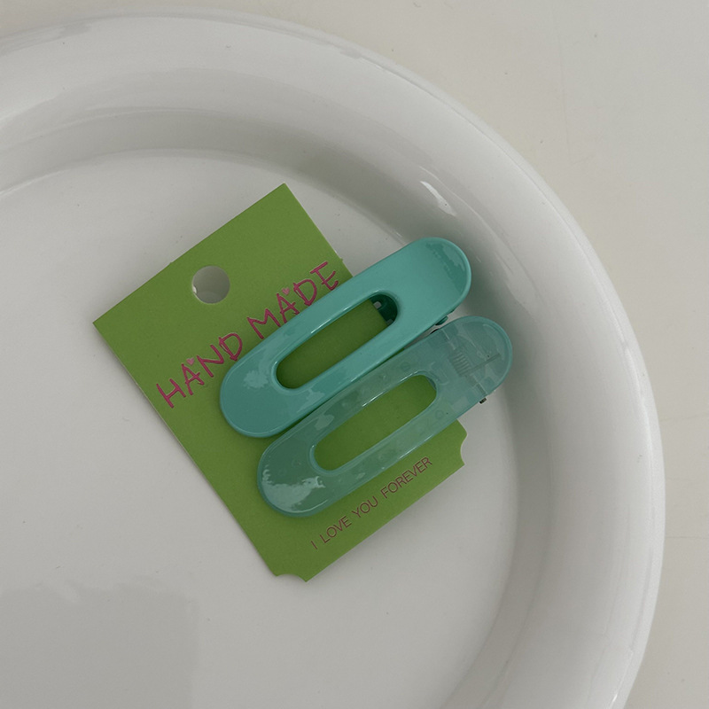 Fermaglio ovale in plastica color crema per capelli set 2_voghion.com