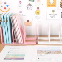 书立书挡塑料收纳架树脂亚克力书立架展示架书架桌面收纳书本架