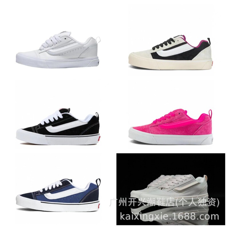 Van Vans Knuskool Men's and Women's Joint Brand Large Logo Loafers Vans Classic Couple Casual Canvas Shoes Van Vans Knuskool Men's and Women's Joint Brand Large Logo Loafers Vans Classic Couple Casual Canvas Shoes