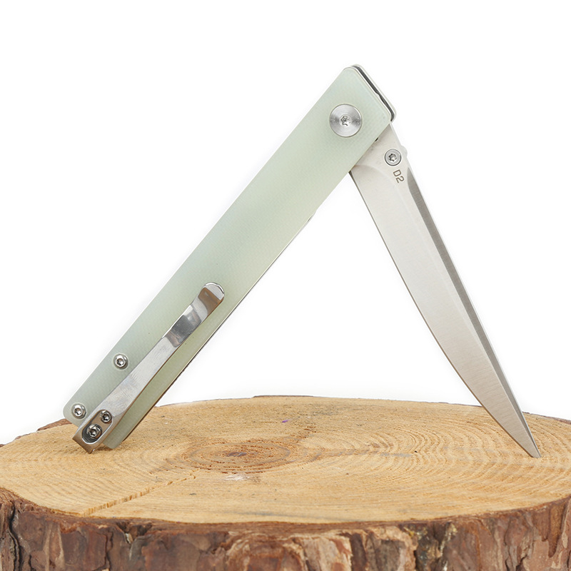 批发户外折叠刀锋利高硬度D2钢G10柄小刀户外刀具露营登山野餐edc