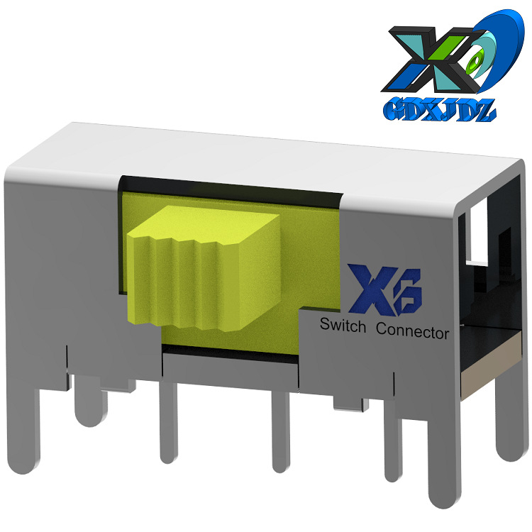 两档拨杆滑动开关三脚1P2T 2段拨动ON OFF侧拨