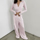 American Style Sweet and Spicy Style Knitted Casual suit Button Cardigan Long-sleeved T-shirt Lightweight Lazy Loose Pants Women's Clothing