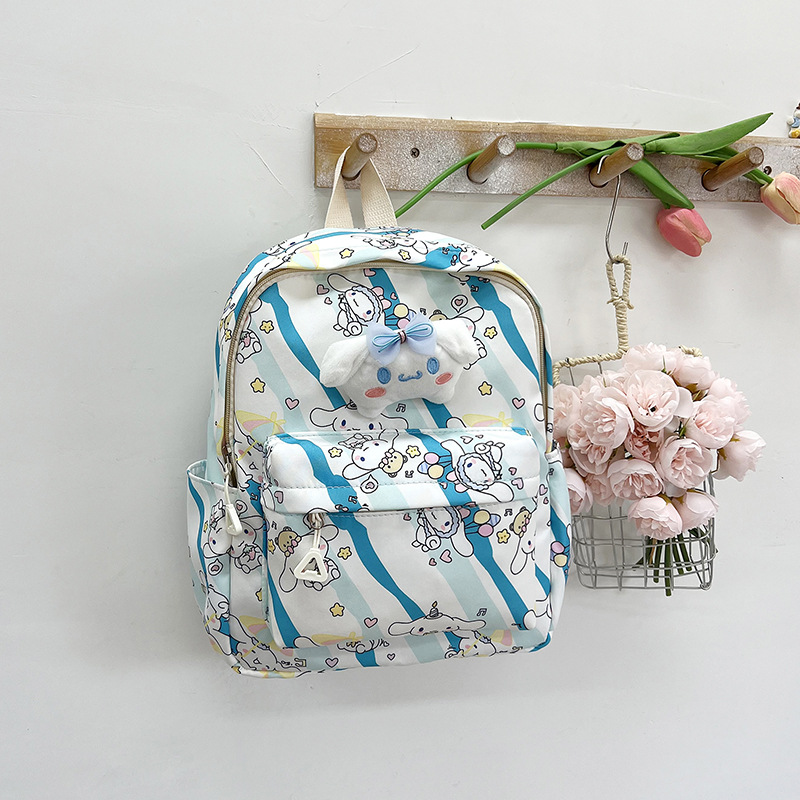 2024 nueva mochila infantil muñeca de dibujos animados bolsas de accesorios impresión mochila casual Oxford mochila guardería