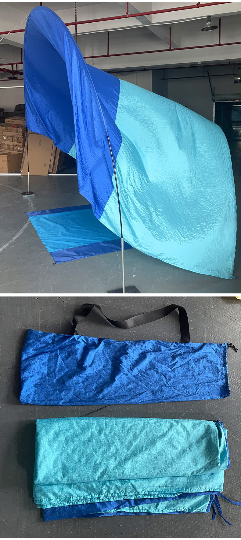 Beach Sunshade Sail, Seaside Vacation Outdoor Canopy Tent, Waterproof and Sun-Proof Nylon, Lightweight, Cross-Border Hot-Selling Sunshade Canopy