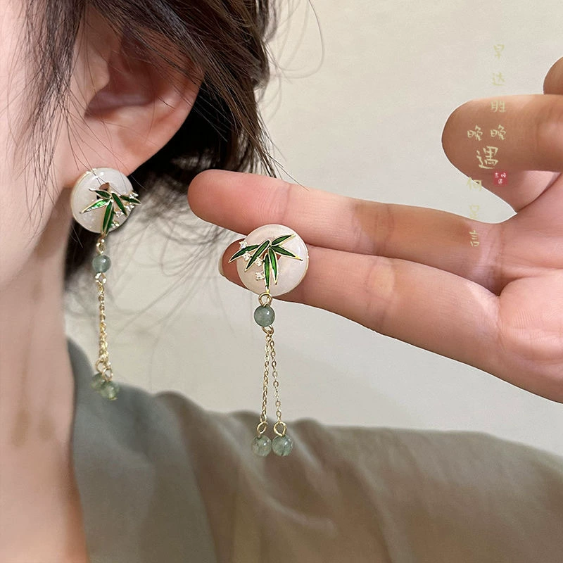 Earrings, cheongsam, Chinese style, high-quality style
