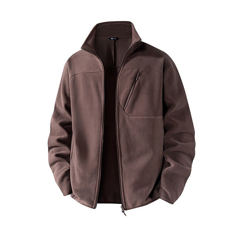 Pelliot-style fleece jacket for men, autumn and winter, warm stand-up collar jacket, outdoor casual sportswear, group purchase available