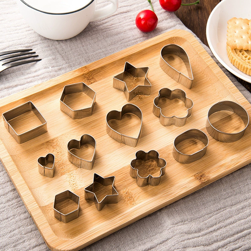 Small compact mold stainless steel, set, fondant, 30 pieces