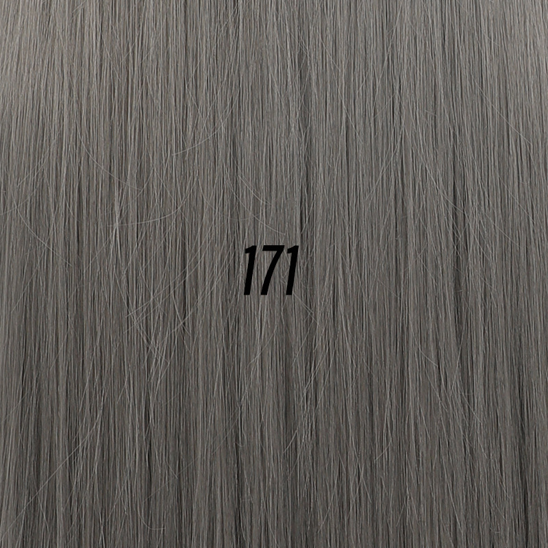 Universal hand hook long straight bangs style dark gray