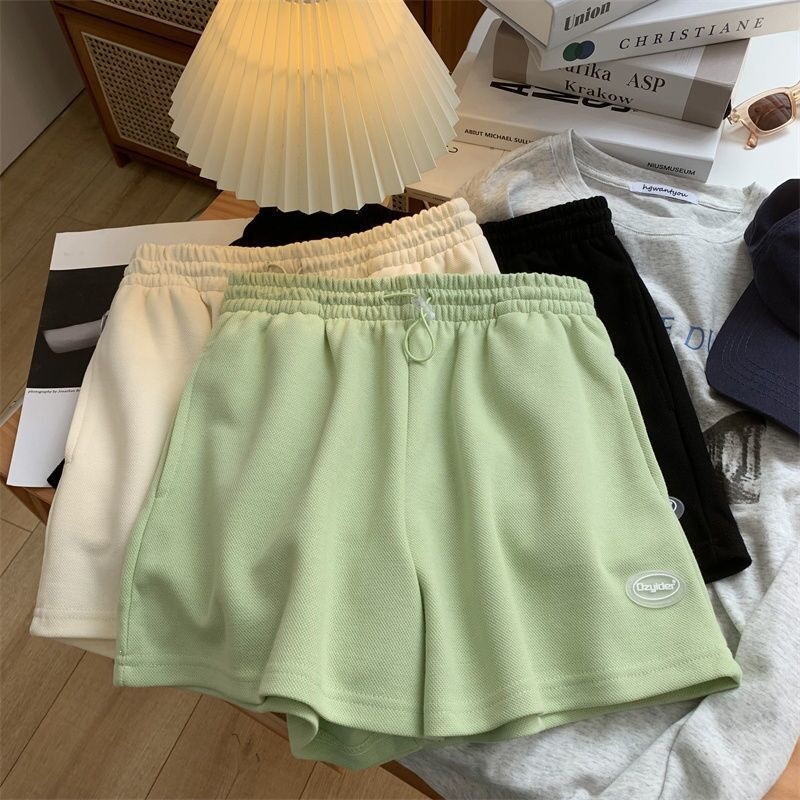 Women's Lightweight Loose-Fit Casual Shorts - Stretchy Polyester Athletic Lounge Shorts For Home, Exercise, And Daily Wear, Gray, Black, Green, Beige_ecoleips.com