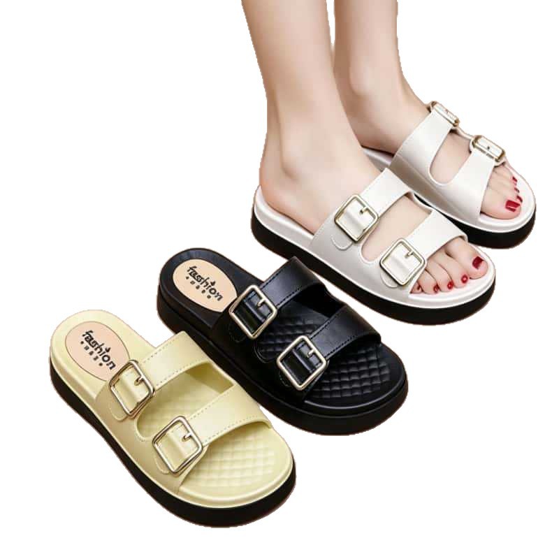 zapatos de madres de mediana edad, zapatos de playa con tacones fríos para mujeres de verano, zapatos de playa cómodos no cansados, anti-deslizantes