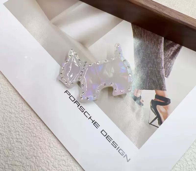 A7-아세테이트 사이드 클립-다이아몬드 스타일 강아지-인어 컬러